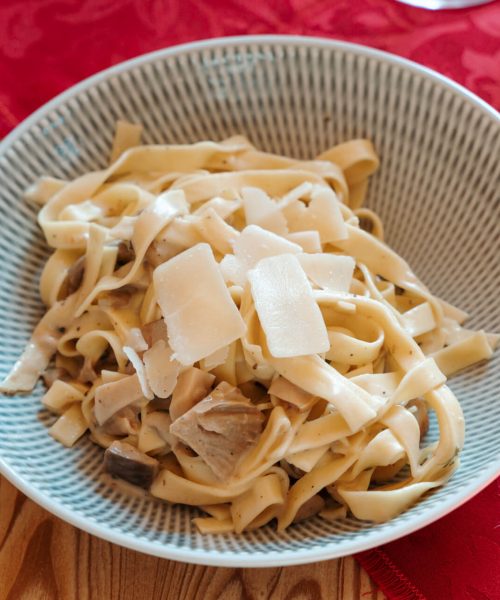 tagliatelle con i funghi - Baita PantaRei Livigno