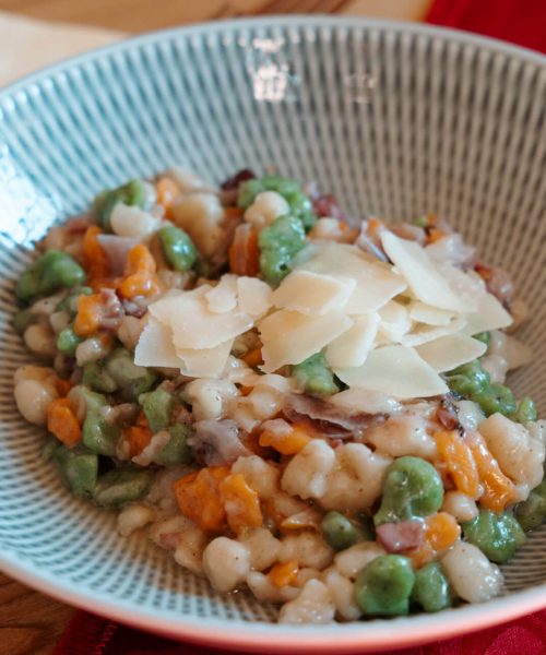 primo piatto di gnocchetti valtellinesi alla Baita PantaRei di Livigno